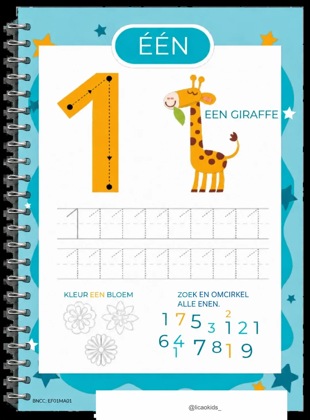Werkblad kennismaken met het getal één