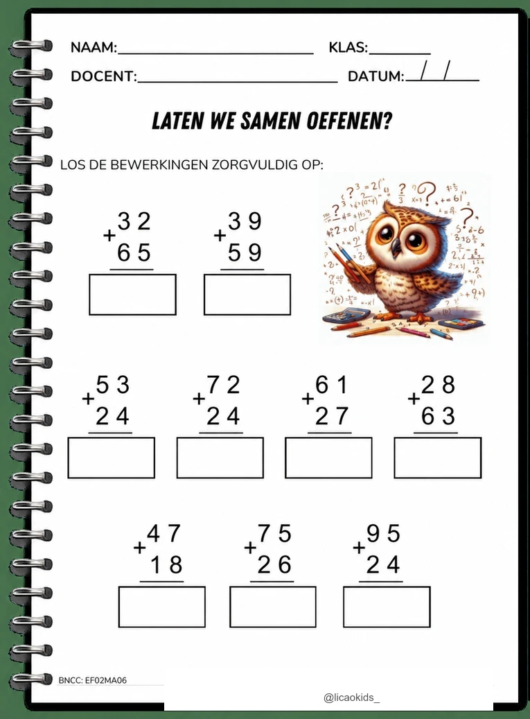 Werkblad optellen