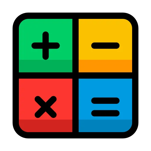 Pictogram van de vier basisbewerkingen